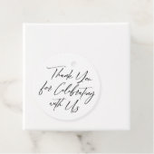 Dank u voor het vieren met ons Eenvoudige elegant Bedankjes Labels (In situ)