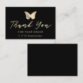 dank u voor het vlindervisitekaartje visitekaartje (Voorkant / Achterkant)