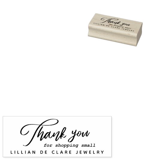 Dank u voor het winkelen kleine bedrijfs douane rubberstempel (Gestempeld)