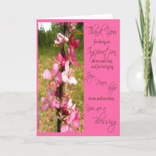 Dank u voor het Zijn een Inspiratie - Kaart