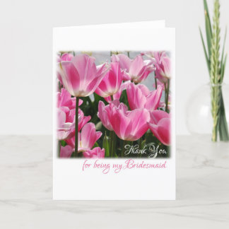 Dank u voor het zijn mijn bruidsmeisje bedankkaart