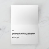 Dank u, voor het zijn ons DJ Bedankkaart (Binnen)