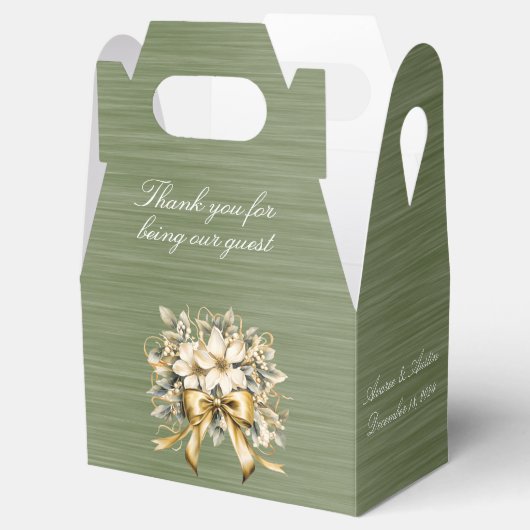 Dank u voor het zijn van onze gast kerst bruiloft bedankdoosjes (Geopend)