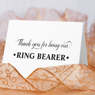 Dank u voor het zijn van onze Ring Bearer bruiloft Bedankkaart