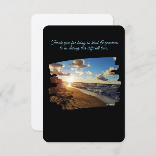 Dank u voor het zijn vriendelijk en genereus Wensk Bedankkaart (Voorkant / Achterkant)