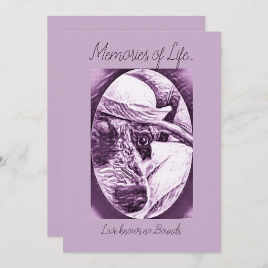 DANK U VOOR KAARTKAART - VERLIES VAN PET BEDANKKAART (Voorkant / Achterkant)