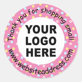 Dank u voor kleine bedrijven ronde sticker