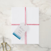 Dank u voor labels Blue Ombre waterverf Cadeaulabel (Met Touw)