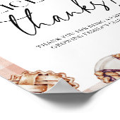 Dank u voor Little Cutie Pie Baby shower Party Poster (Hoek)