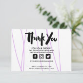 Dank u voor Marble Paars Trendy Custom Media Inser (Staand voorkant)