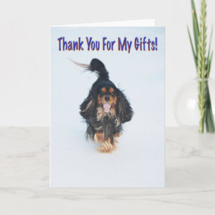 Dank u voor mijn cadeaubont Dog Wenskaart Bedankkaart