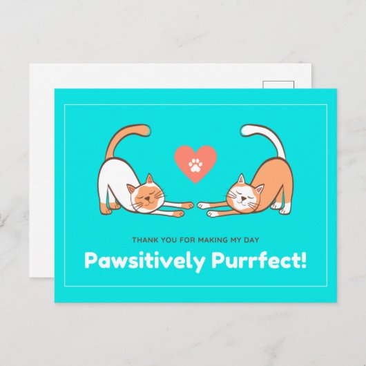 DANK U VOOR MIJN DAG. BRIEFKAART (Voorkant / Achterkant)