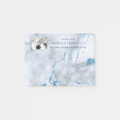 Dank u voor Mint Navy Grey Marble Post-it® Notes (Voorkant)