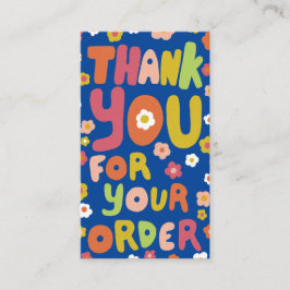 Dank u voor orde Daisies Schattigee Sociale QR Cod Visitekaartje