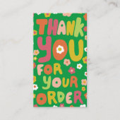 Dank u voor orde Daisies Schattigee Sociale QR Cod Visitekaartje (Voorkant)