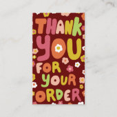 Dank u voor orde Daisies Schattigee Sociale QR Cod Visitekaartje (Voorkant)