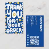 Dank u voor orde Daisies Schattigee Sociale QR Cod Visitekaartje (Voorkant / Achterkant)