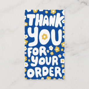 Dank u voor orde Daisies Schattigee Sociale QR Cod Visitekaartje