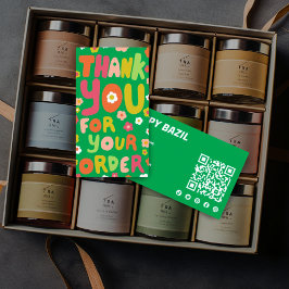 Dank u voor orde Daisies Schattigee Sociale QR Cod Visitekaartje