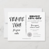 dank u voor ordekorting (Voorkant)