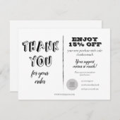 dank u voor ordekorting (Voorkant / Achterkant)