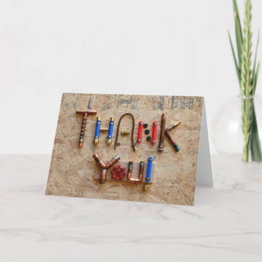 Dank u voor Plumbers Bedankkaart (Voorkant)