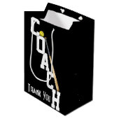 Dank u voor Softball Coach Medium Cadeauzakje (Voorkant Gekanteld)