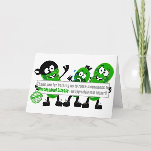 Dank u voor Steun van Mitochondrial Ziekte Kaart (Voorkant)