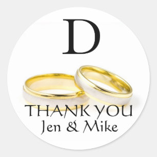 Dank u voor Sticker Monogram D