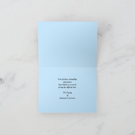 Dank u voor Sympathie, Lake Reflection Bedankkaart (Binnen)