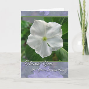 Dank u voor Sympathie White Vinca Vine Bloom Kaart