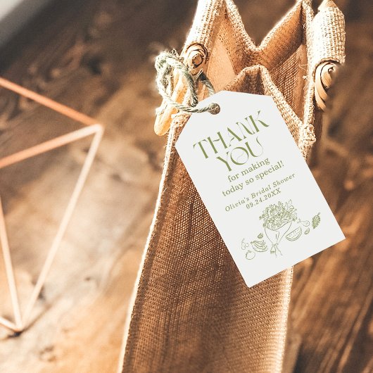 Dank u voor Tag Fresh Off the Market Bridal Cadeaulabel