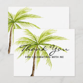 Dank u voor Tropische Beach Party Bedankkaart (Voorkant / Achterkant)