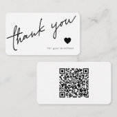 Dank U Voor Uw Aankoop | Aanpasbare QR Notitiekaartje (Voorkant / Achterkant)