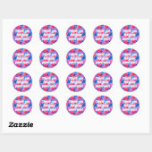 Dank u voor uw aankoop Bold Floral Ronde Sticker (Vel)