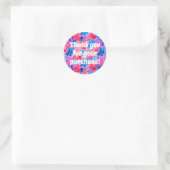 Dank u voor uw aankoop Bold Floral Ronde Sticker (Tas)
