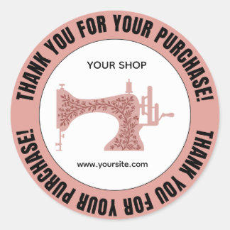 Dank U Voor Uw Aankoop Kleermaker Ronde Sticker