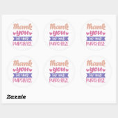 Dank u voor uw aankoop - Kleine onderneming Ronde Sticker (Vel)