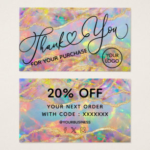 dank u voor uw aankoop kleurrijke oplossing visitekaartje