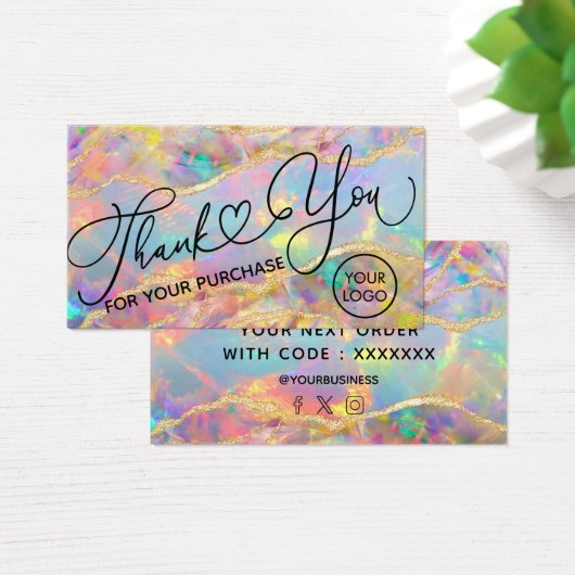 dank u voor uw aankoop kleurrijke oplossing visitekaartje (Bureau)