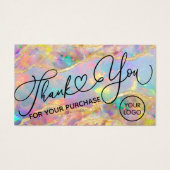 dank u voor uw aankoop kleurrijke oplossing visitekaartje (Voorkant)