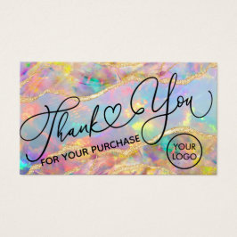dank u voor uw aankoop kleurrijke oplossing visitekaartje