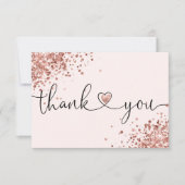 dank u voor uw aankoop modern script hart notitiekaartje (Voorkant)