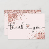 dank u voor uw aankoop modern script hart notitiekaartje (Voorkant / Achterkant)