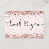 dank u voor uw aankoop modern script hart visitekaartje (Voorkant)