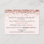 dank u voor uw aankoop modern script hart visitekaartje (Achterkant)