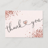 dank u voor uw aankoop modern script hart visitekaartje (Voorkant)