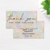 dank u voor uw aankoop - optische structuur visitekaartje (Bureau)