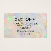 dank u voor uw aankoop - optische structuur visitekaartje (Achterkant)