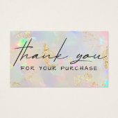 dank u voor uw aankoop - optische structuur visitekaartje (Voorkant)